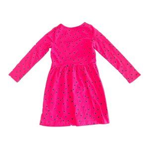 Carter's Kids Girls Dress Pink Blue Hearts Size 6/6X